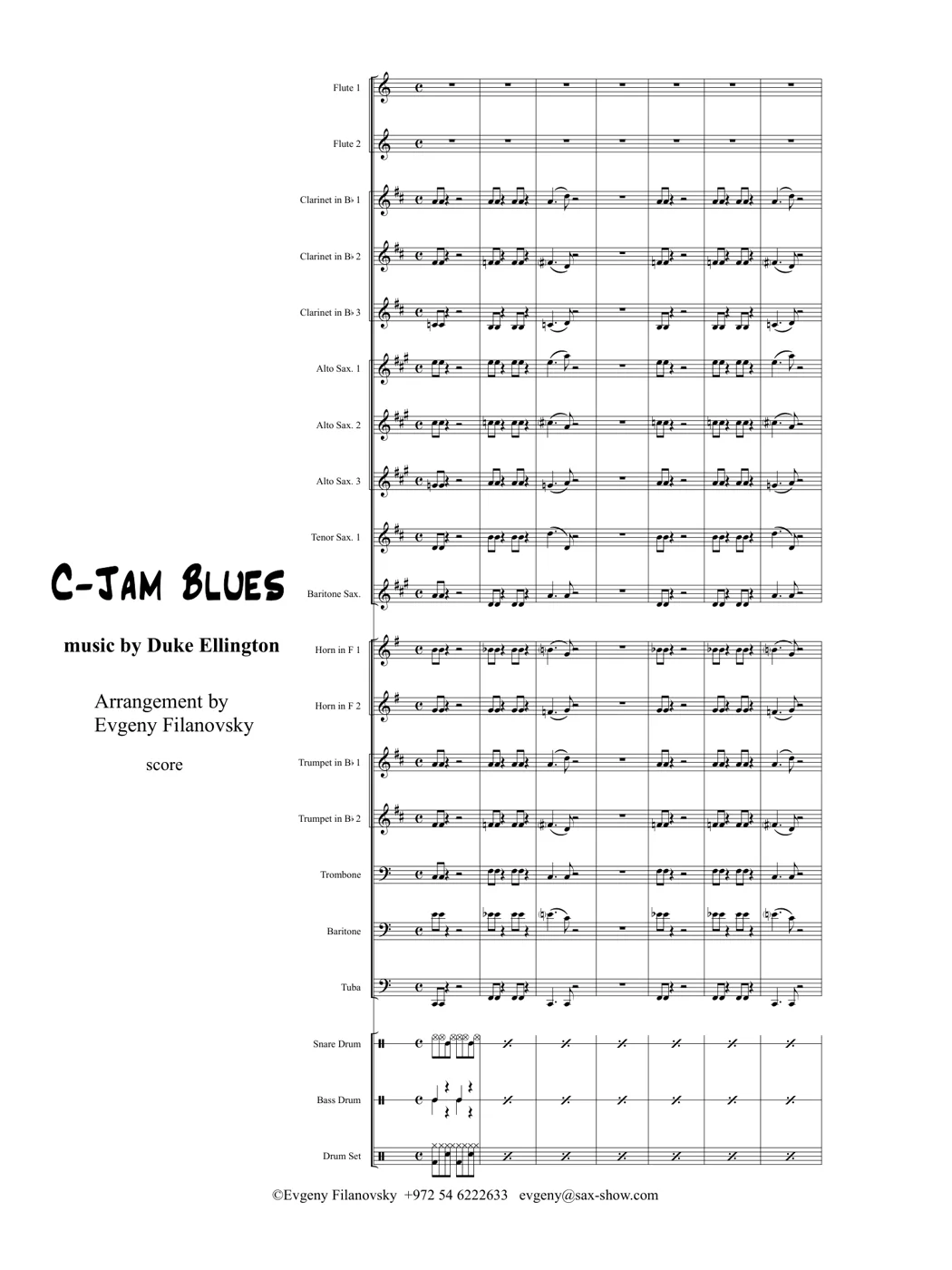 עמוד ראשון של C Jam Blues
