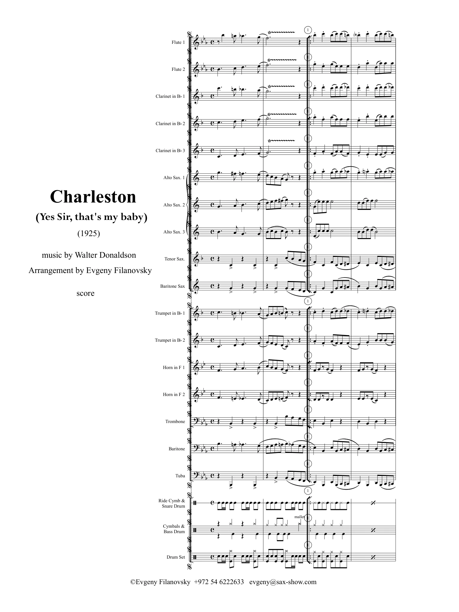 First page of Charleston (Yes Sir, That's My Baby)