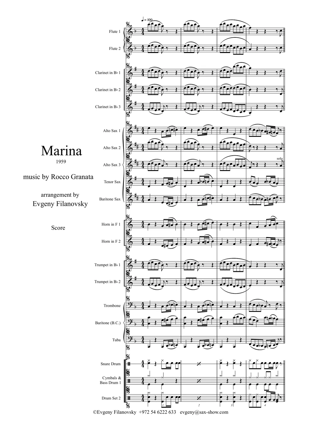 עמוד ראשון של Marina