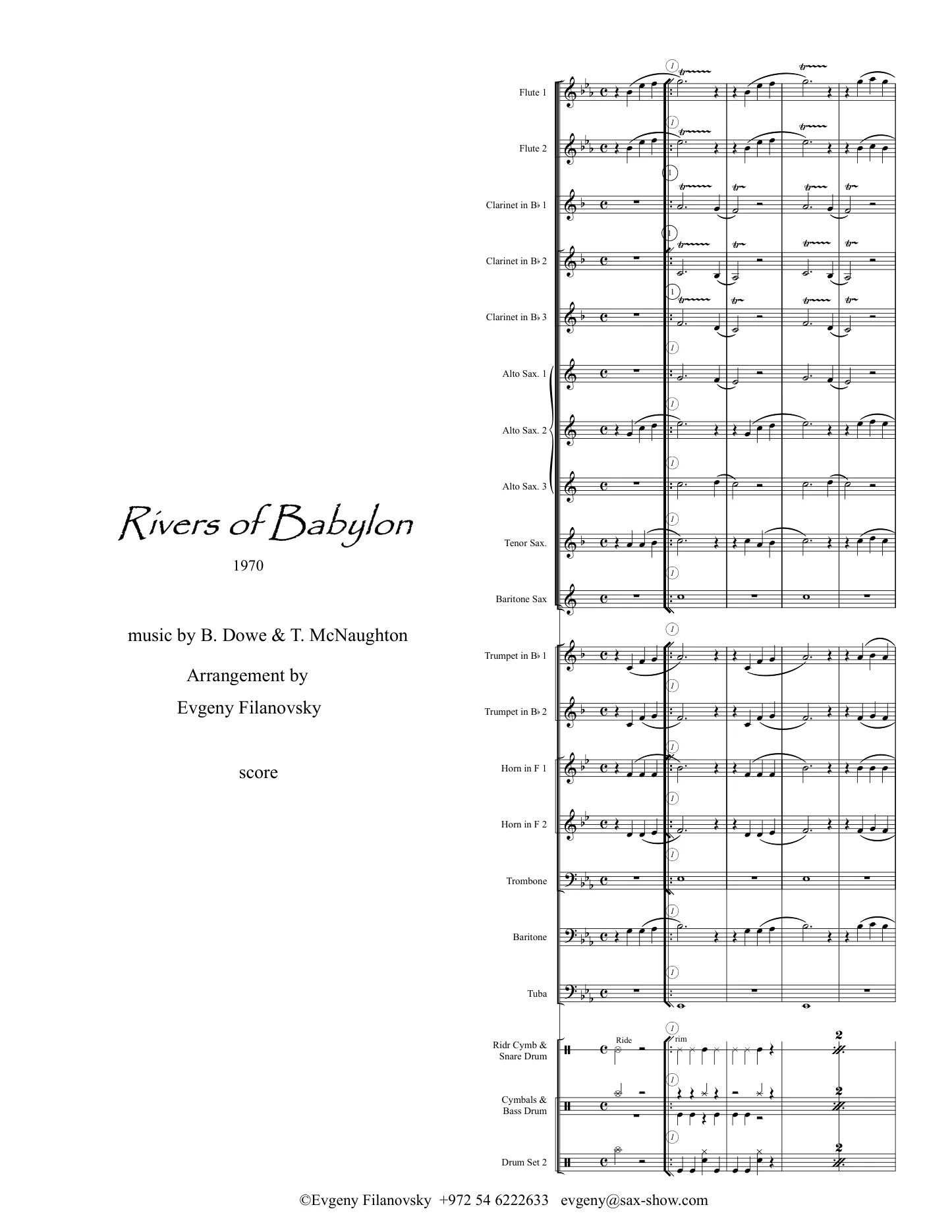 עמוד ראשון של Rivers of Babylon
