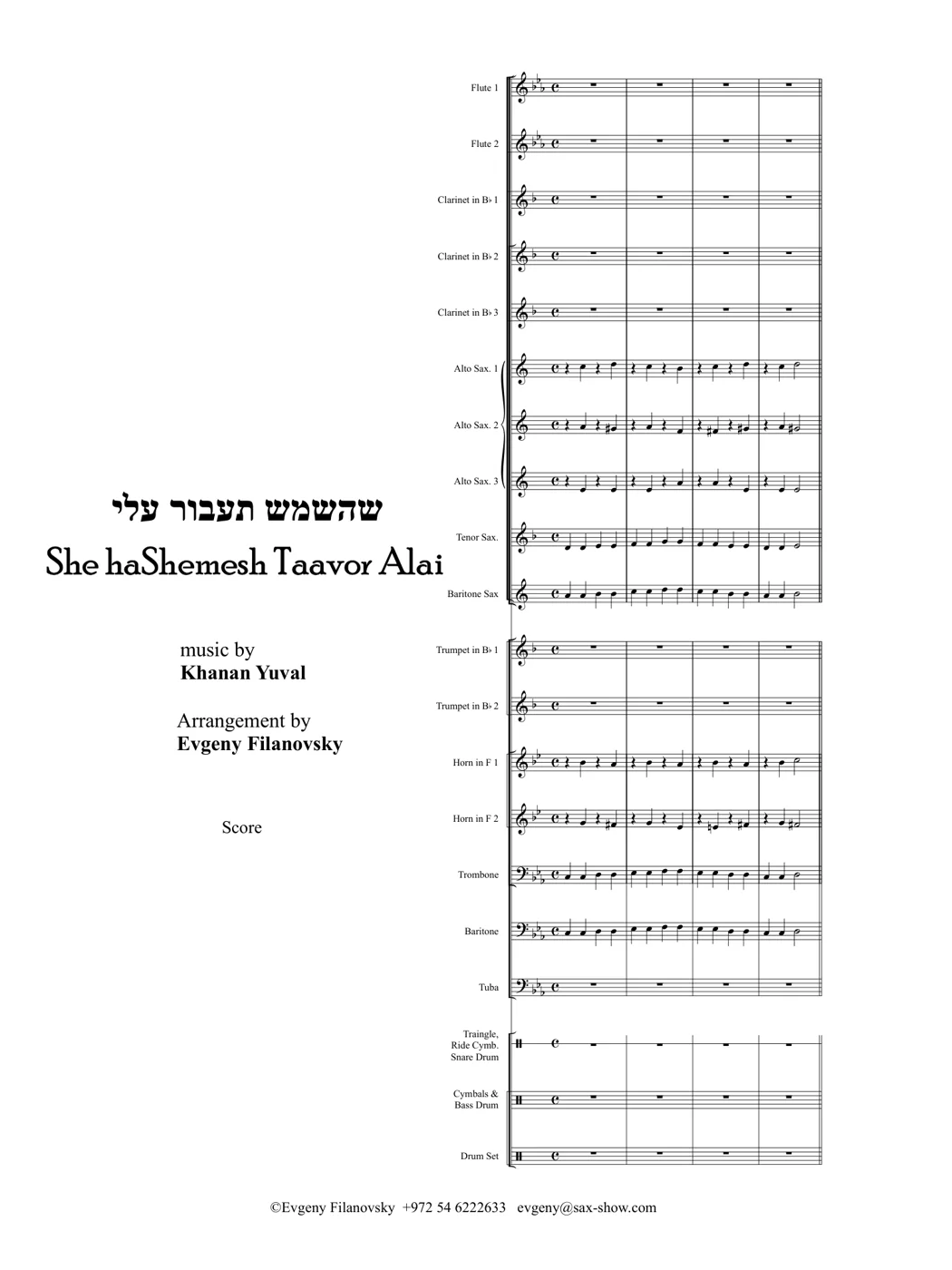 עמוד ראשון של שהשמש תעבור עליי