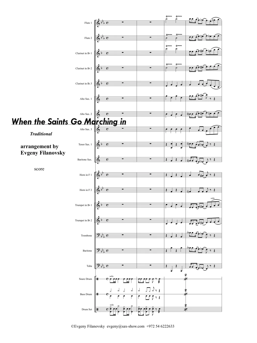First page of When the Saints Go Marching In
